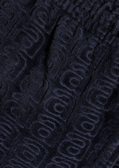 Alexander Wang - Embossed cotton-blend velour track pants - Blue - XS
