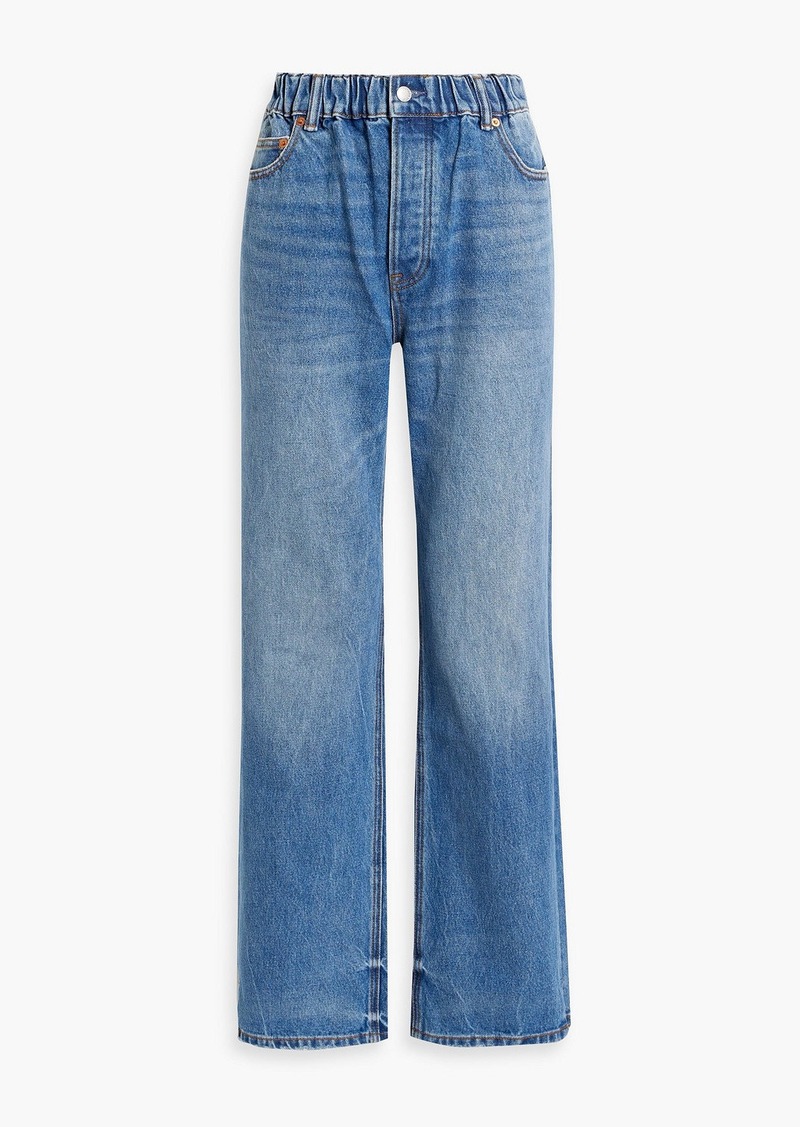 Alexander Wang - Faded high-rise straight-leg jeans - Blue - L
