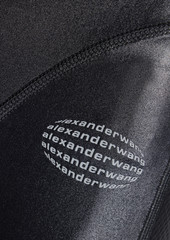 Alexander Wang - Jacquard-paneled printed stretch-jersey leggings - Black - XS