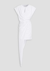 Alexander Wang - Layered draped cotton-jersey mini dress - White - US 2