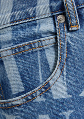 Alexander Wang - Logo-print high-rise tapered jeans - Blue - 24