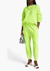 Alexander Wang - Neon tie-dyed French cotton-terry track pants - Yellow - XS