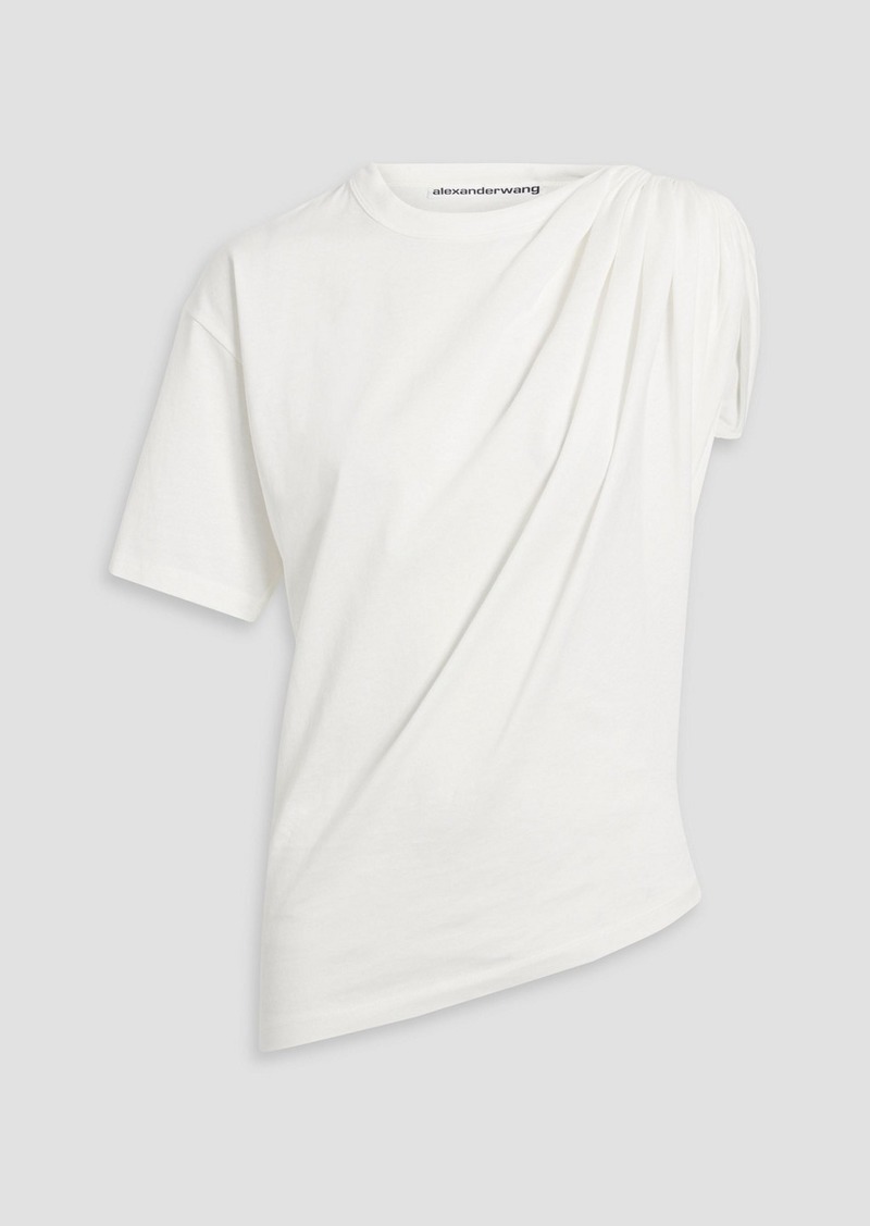 Alexander Wang - Draped cotton-jersey T-shirt - White - XS