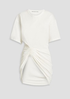 Alexander Wang - Ruched cotton-jersey T-shirt - White - XS