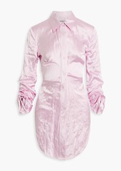 Alexander Wang - Ruched crinkled-satin shirt - Pink - US 6