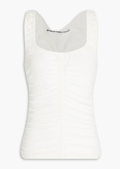 Alexander Wang - Ruched ribbed jersey tank - White - M