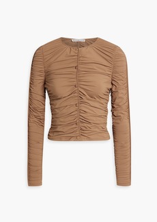 Alexander Wang - Ruched stretch-jersey cardigan - Neutral - XS