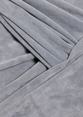 Alexander Wang - Ruched stretch-velvet mini dress - Gray - XS