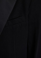 Alexander Wang - Satin-paneled denim blazer - Black - US 2