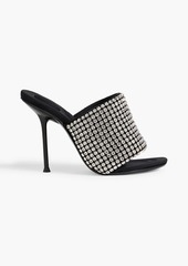 Alexander Wang - Sienna crystal-embellished satin mules - Black - EU 35