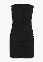 Alexander Wang - Strapless ruched stretch-jersey dress - Black - S