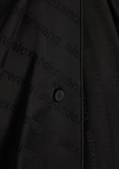 Alexander Wang - Twist-front satin-jacquard shirt - Black - US 2