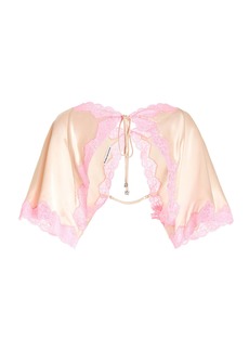 Alexander Wang - Women's Lace Slip Silk Shrug - Pink - Moda Operandi