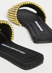 Alexander Wang Anya Crystal Flat Slide Sandals