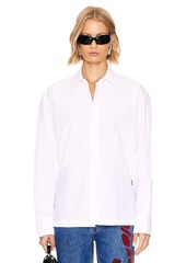 Alexander Wang Apple Patch Button Up Shirt