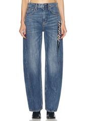 Alexander Wang Balloon Embroidered Logo Wide Leg