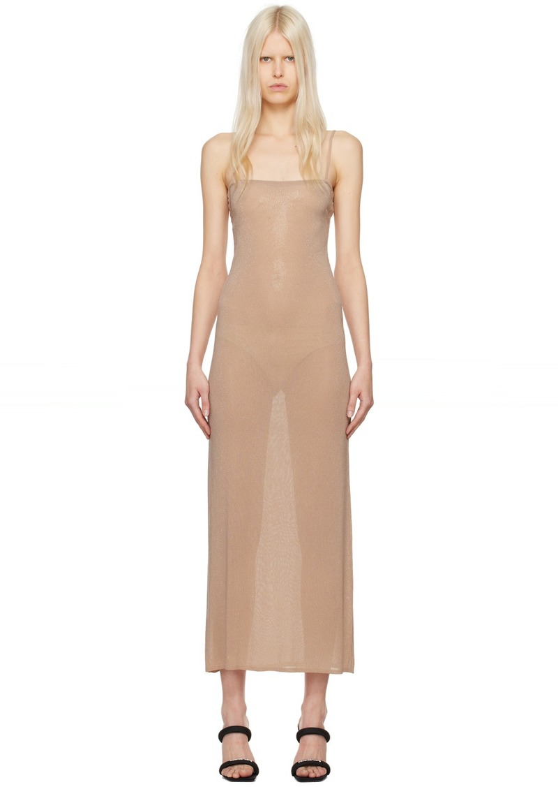 Alexander Wang Beige Bead Midi Dress