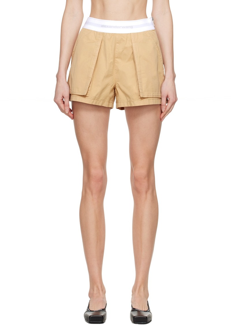 Alexander Wang Beige Cargo Rave Shorts