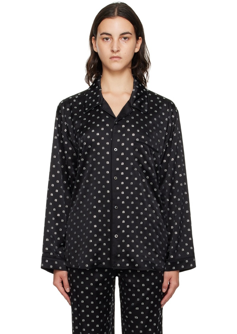 Alexander Wang Black Crystal-Cut Shirt