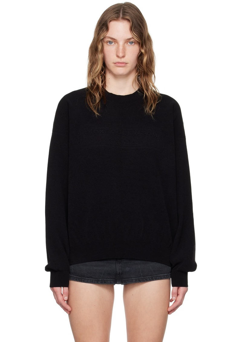 Alexander Wang Black Embossed-Logo Sweater