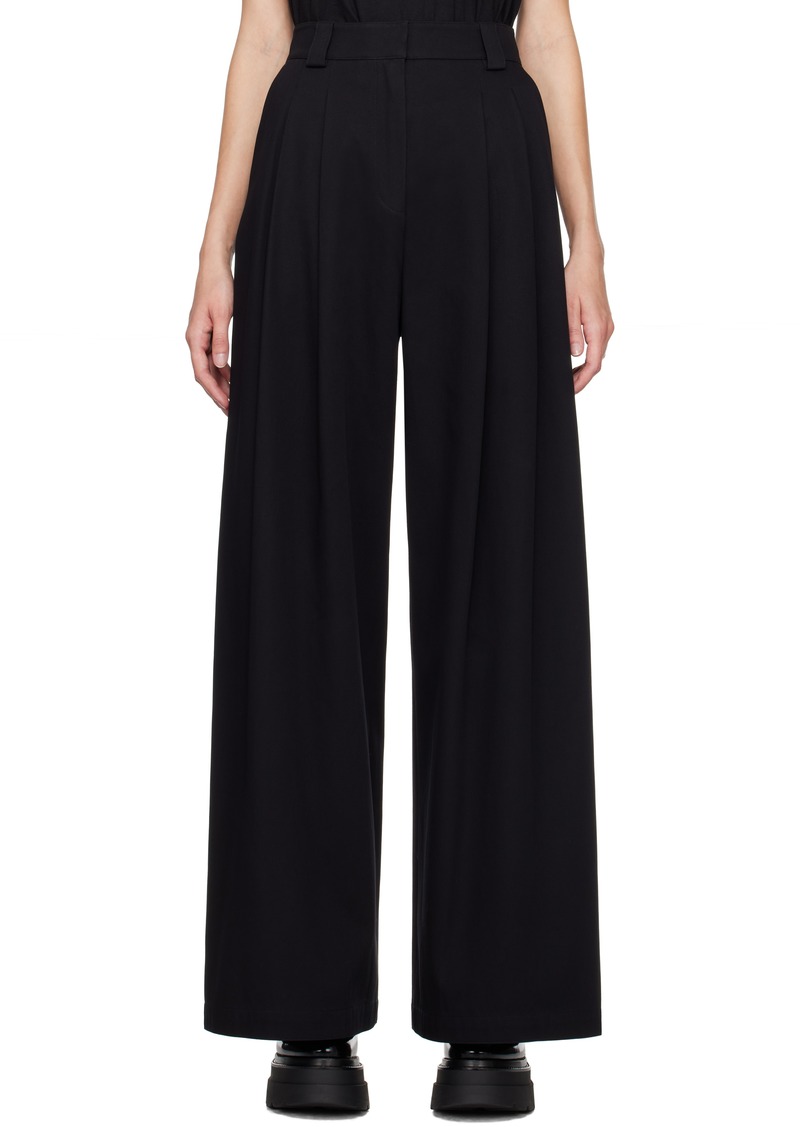 Alexander Wang Black High-Waist Wide-Leg Trousers