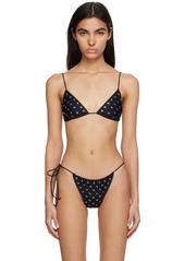 Alexander Wang Black Hotfix Bikini Top