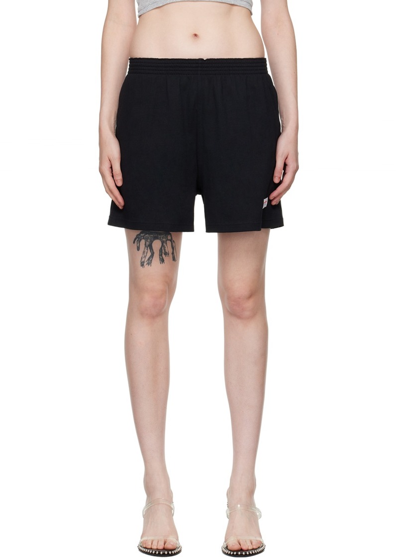 Alexander Wang Black Logo Patch Shorts