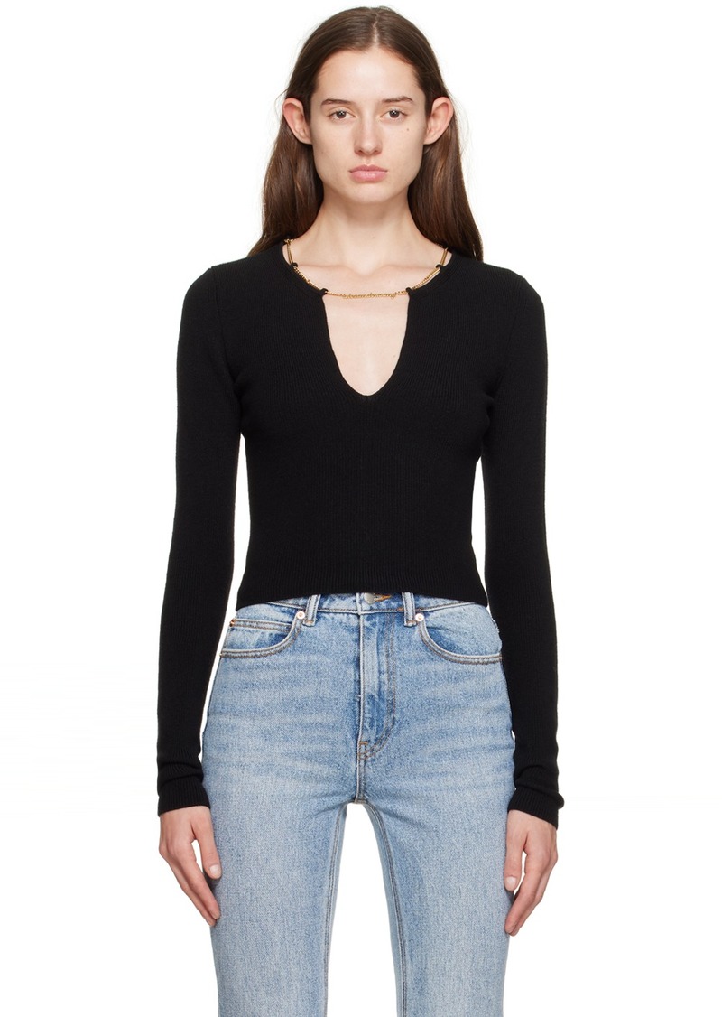 Alexander Wang Black Nameplate Sweater