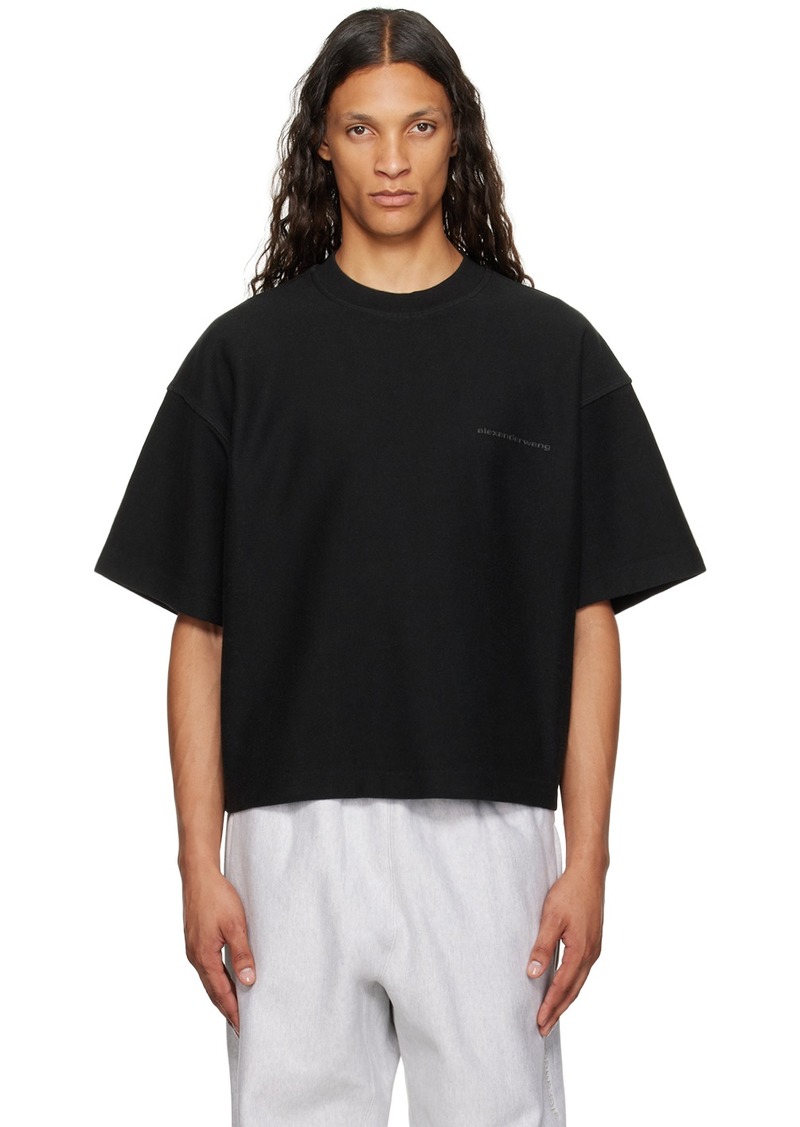 Alexander Wang Black Puffed Logo Oversize T-Shirt