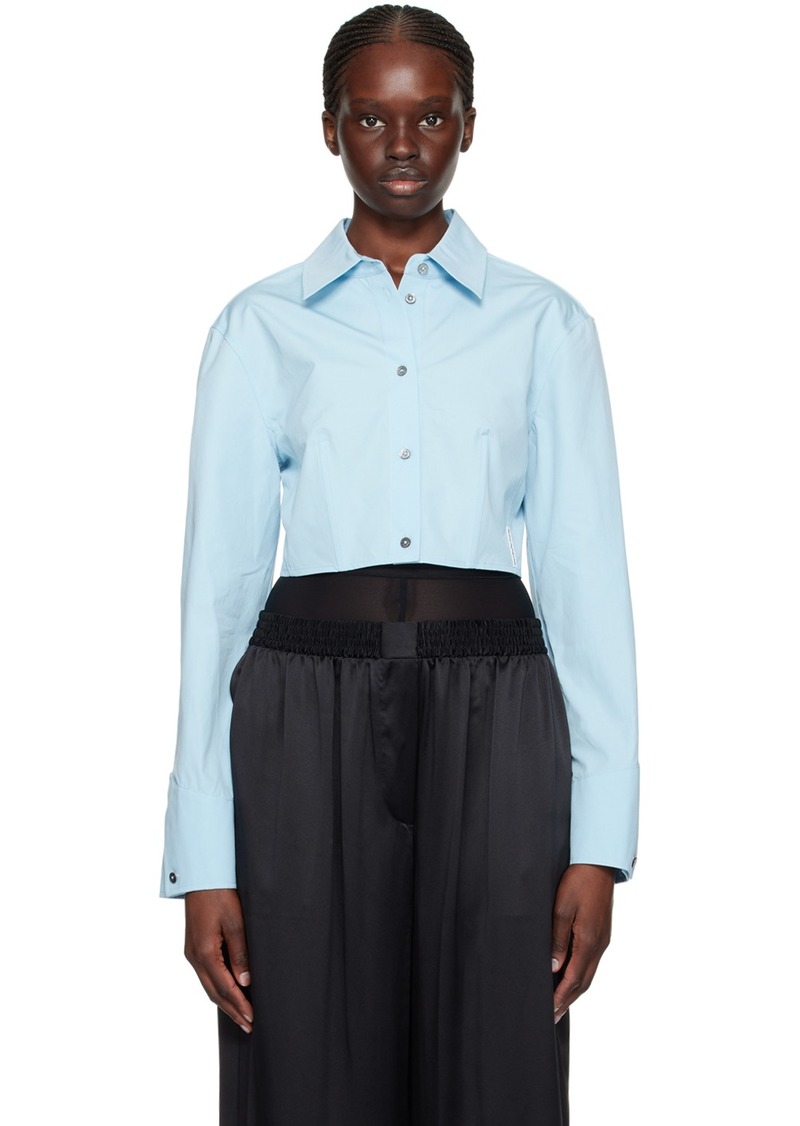 Alexander Wang Blue Cropped Shirt