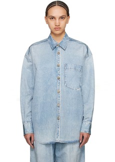 Alexander Wang Blue Printed Denim Shirt