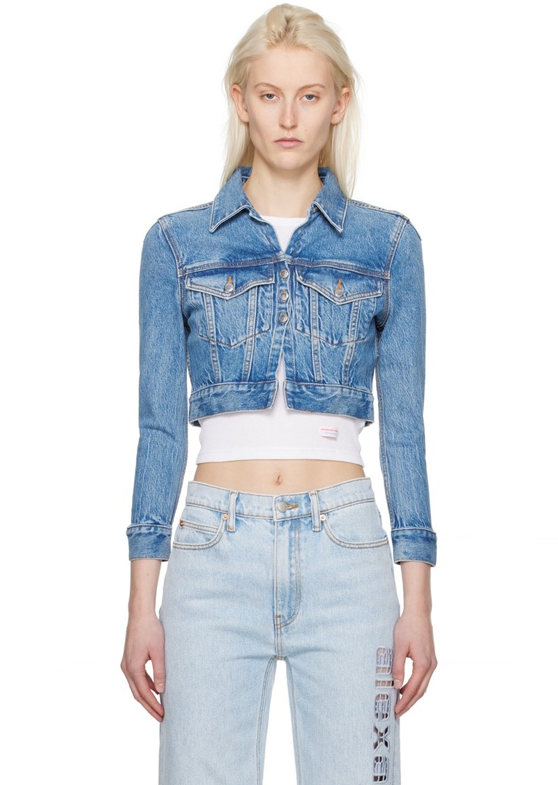 Alexander Wang Blue Shrunken Cardi Denim Jacket