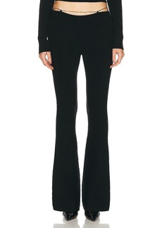 Alexander Wang Boot Leg Pant With Logo Waist Chain