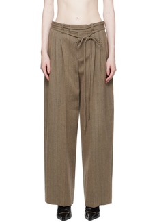 Alexander Wang Brown Self-Tie Trousers