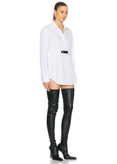 Alexander Wang Button Down Tunic Dress With Leather Belt