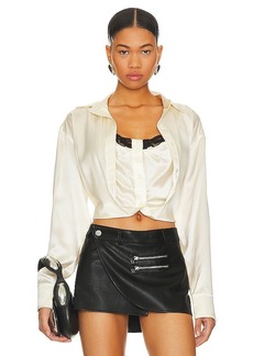 Alexander Wang Button Down With Integrated Cami