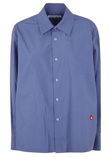 ALEXANDER WANG BUTTON UP LONG SLEEVE SHIRT WITH APPLE PATCH LOGO CLOTHING