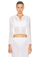 Alexander Wang Cropped Crewneck Cardigan