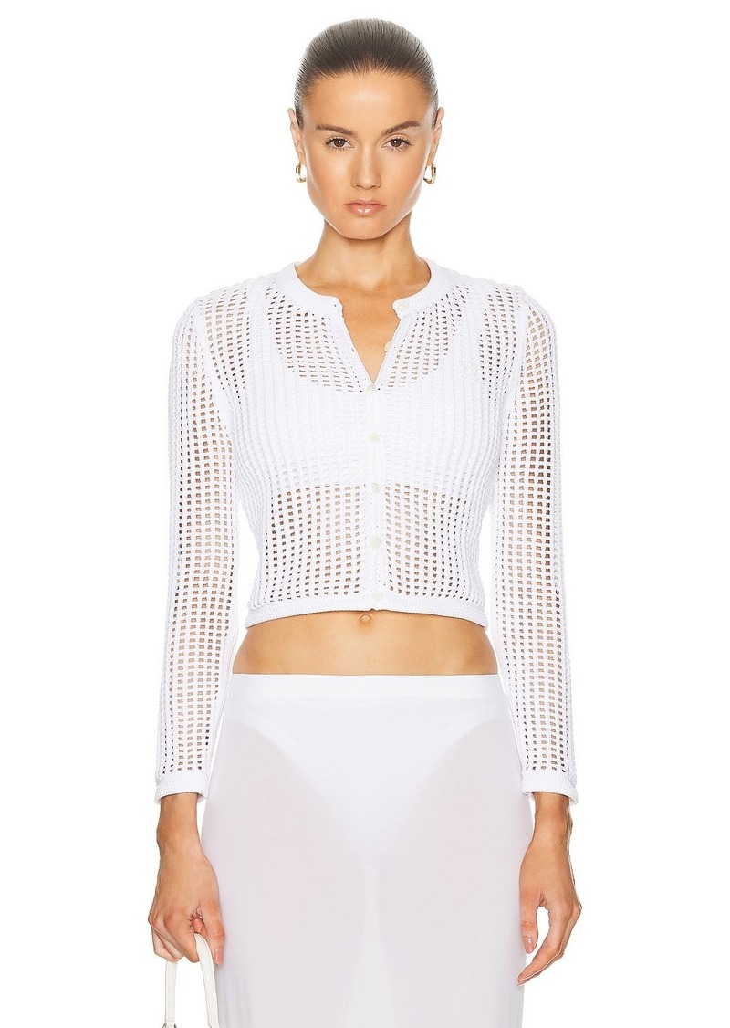 Alexander Wang Cropped Crewneck Cardigan