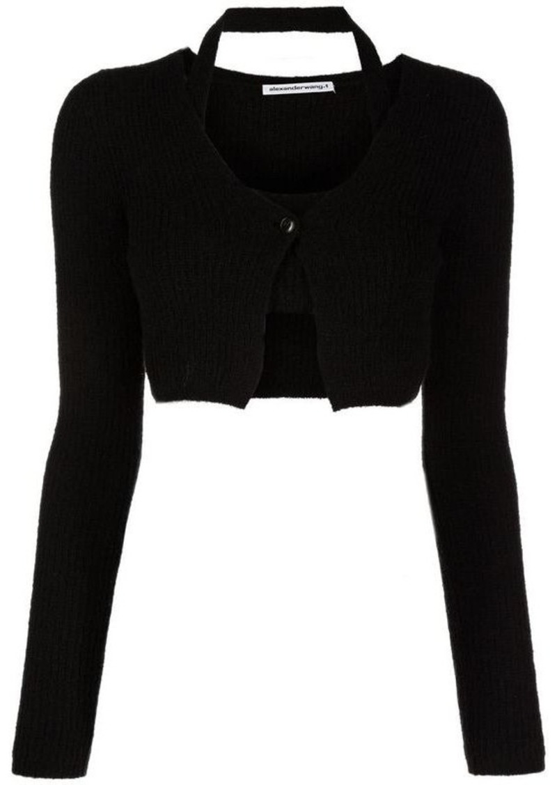 ALEXANDER WANG Cropped knitted top