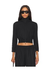 Alexander Wang Cropped Track Jacket With Logo Webbing Tape