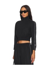 Alexander Wang Cropped Track Jacket With Logo Webbing Tape