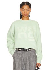 Alexander Wang Debossed Stacked Logo Unisex Pullover