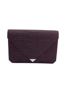 Alexander Wang Embossed Prisma Envelope Clutch in Burgundy Leather