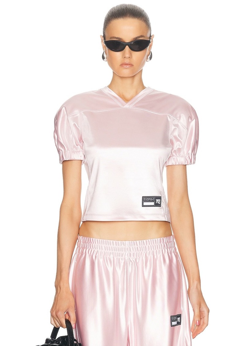 Alexander Wang Fitted Short Sleeve Football Jersey Top