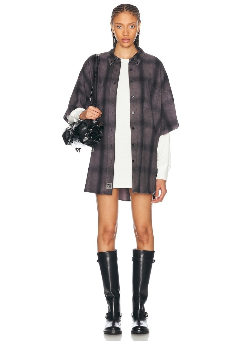 Alexander Wang Flannel Dress With Long Sleeve