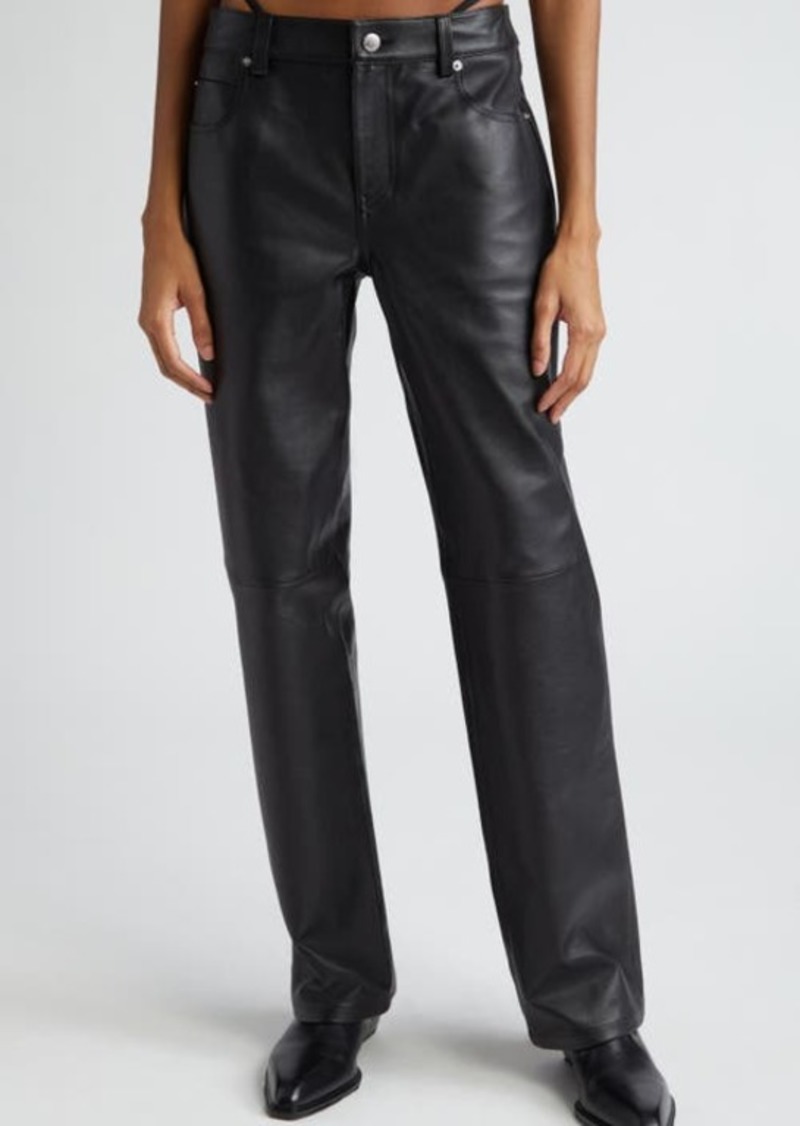 Alexander Wang G-String Detail Leather Five-Pocket Pants