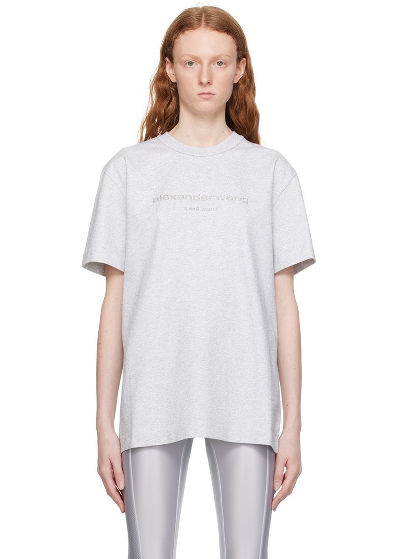 Alexander Wang Gray Glitter T-Shirt