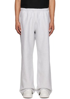 Alexander Wang Gray Oversized Embroidered Logo Sweatpants