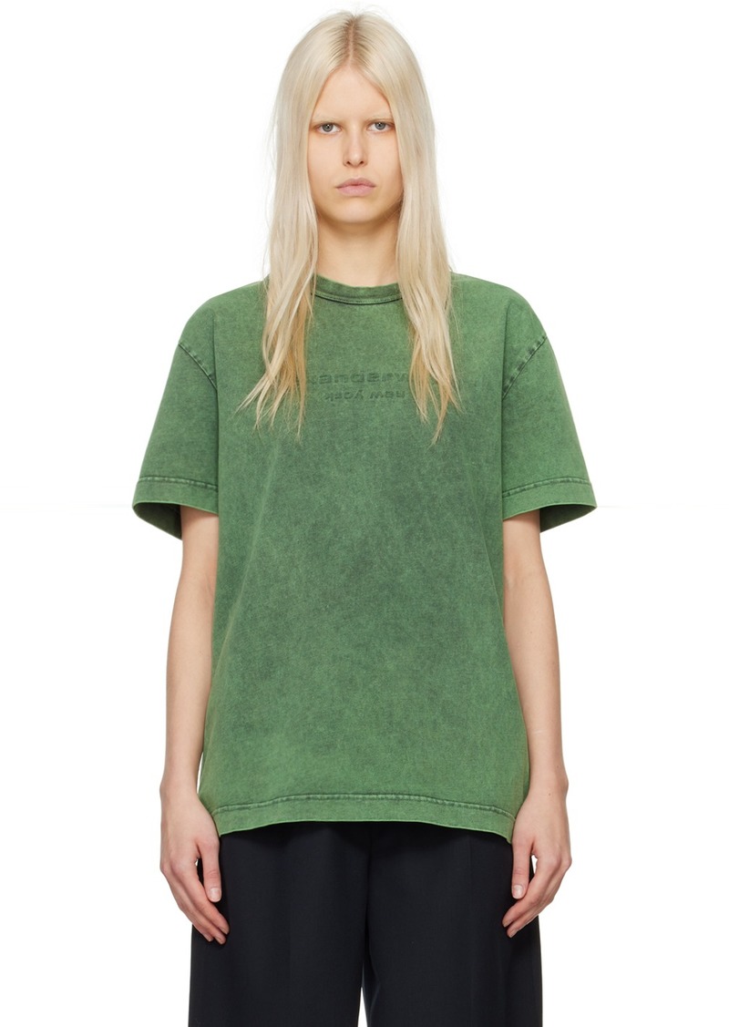 Alexander Wang Green Embossed T-Shirt